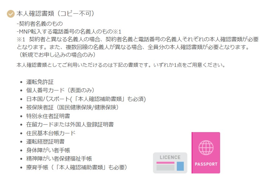 本人確認書類