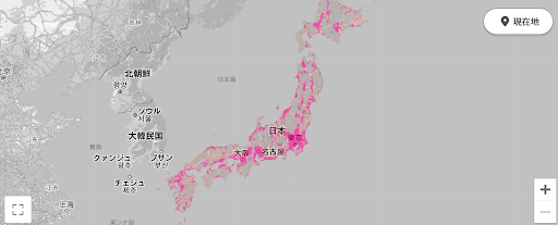 楽天モバイルエリアマップ