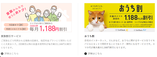 ワイモバイルの家族割引サービス