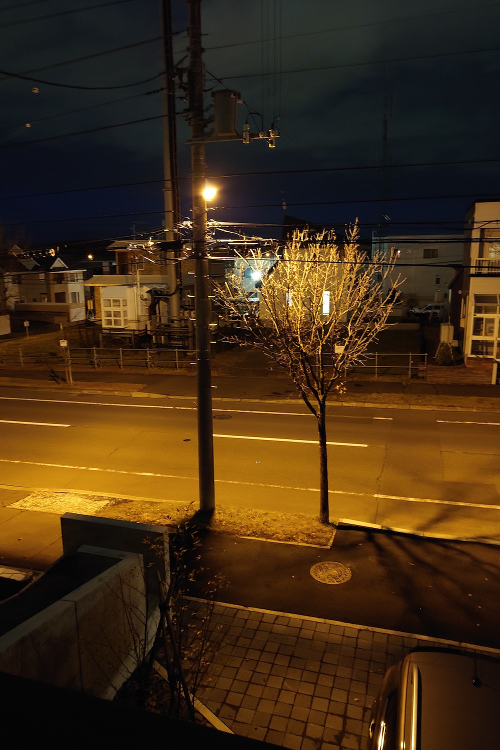 エクスペリア5 4で撮影した夜の風景