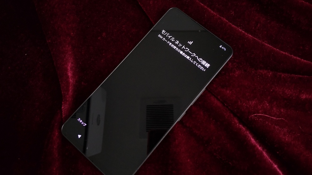 モバイルネットワークへの接続画面