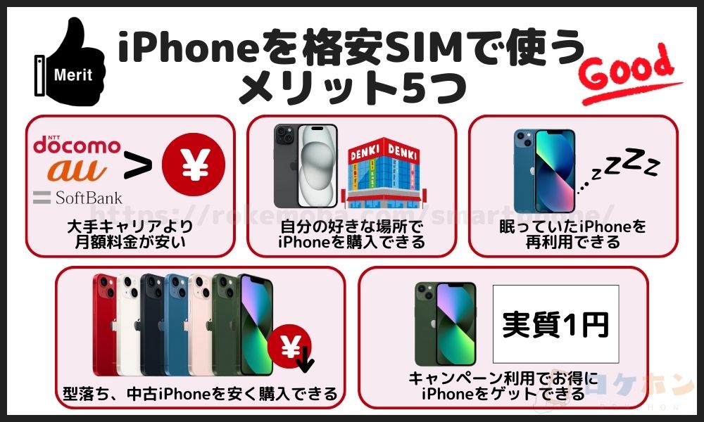 iPhoneを格安SIMで使うメリット5つ
