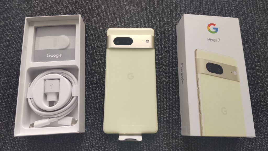 Google Pixel 7 Lemongrass 開封