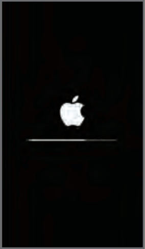 新しいiPhoneの再起動画面