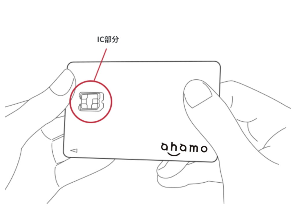 ahamo SIMカード取り付け