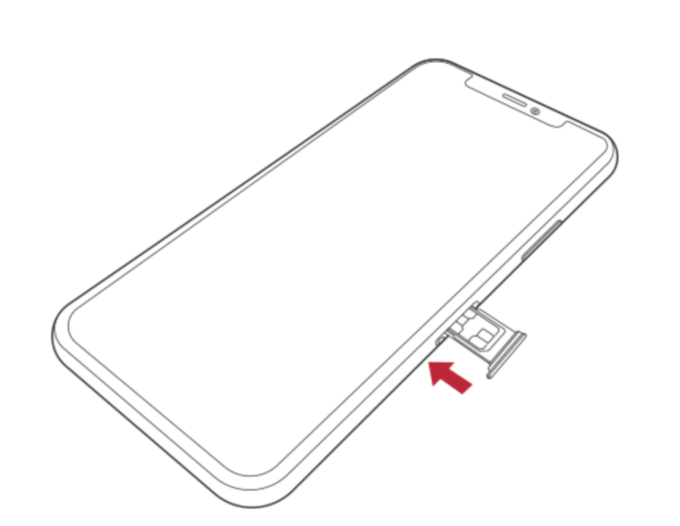 ahamo SIMカード取り付け