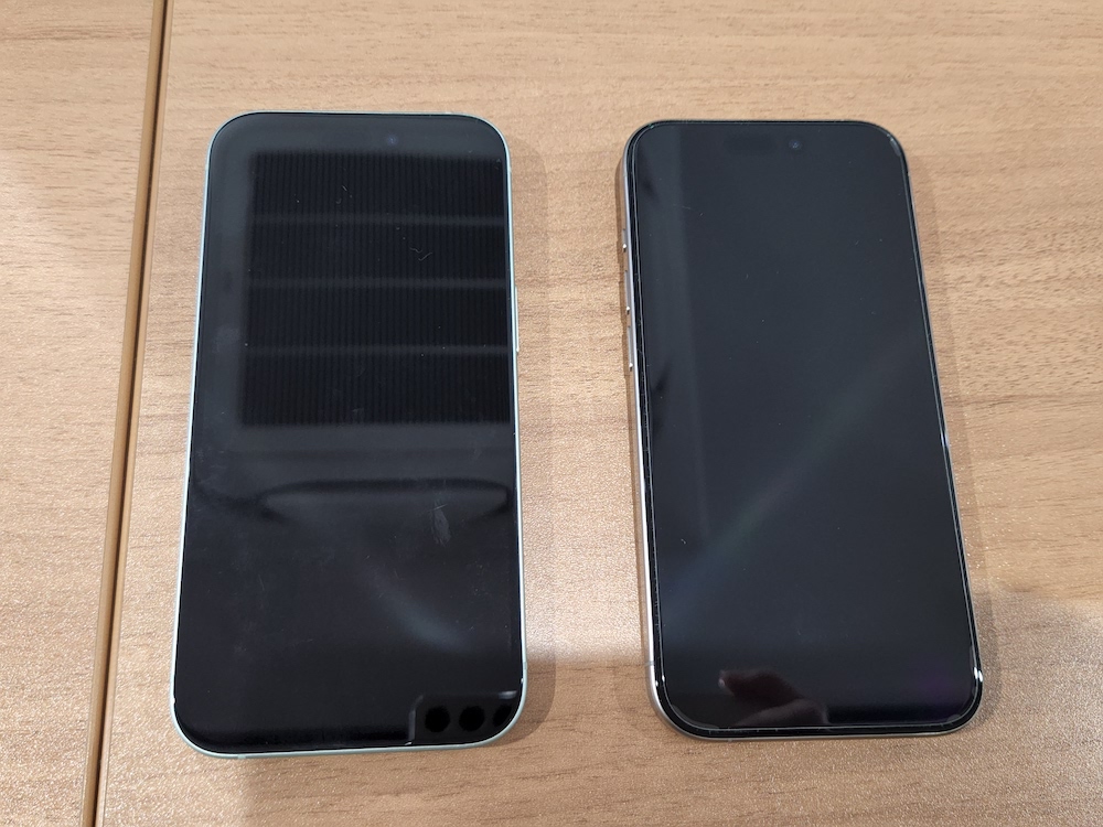 iPhone 15とiPhone 15 Proの画面