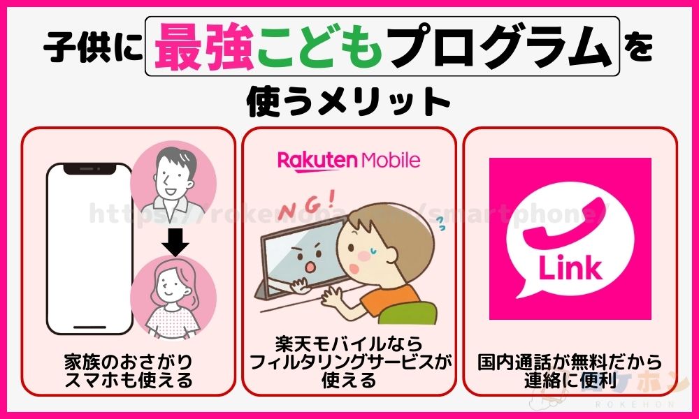 楽天モバイル最強こどもプログラムを使うメリット