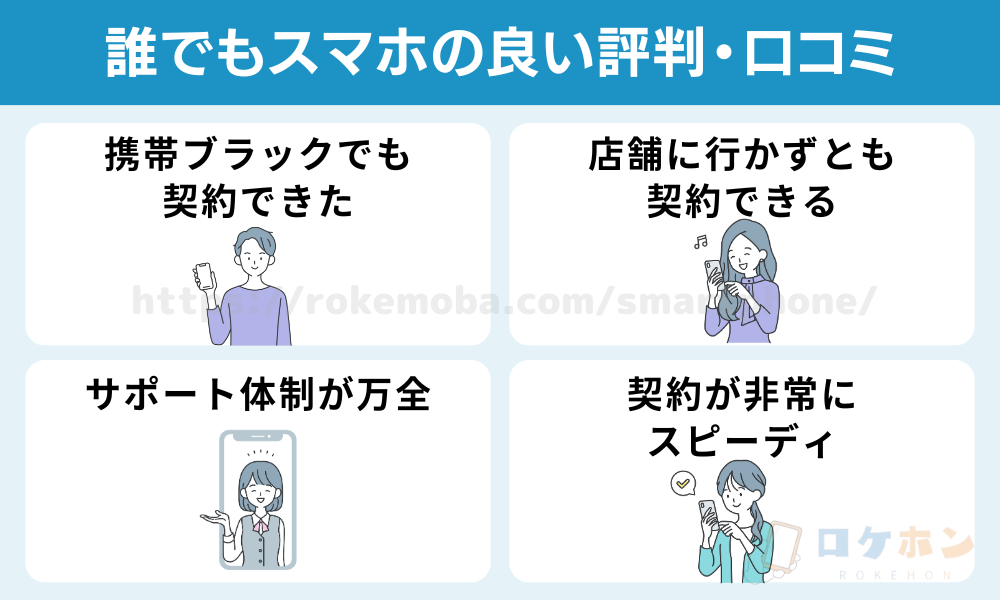 誰でもスマホの良い評判・口コミ