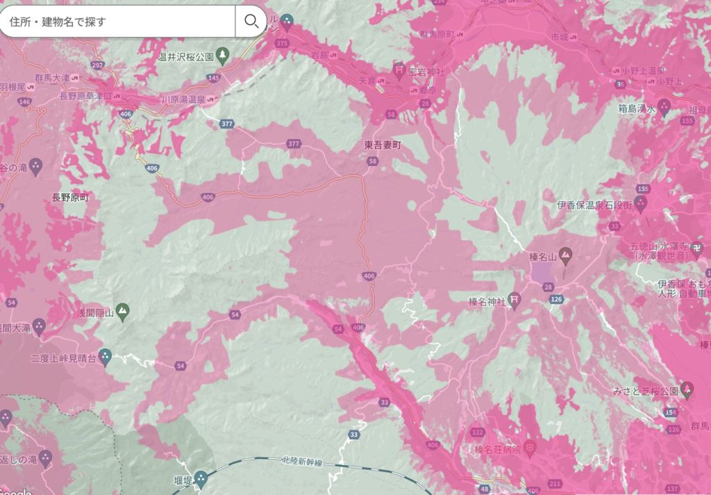 楽天モバイルのパートナー回線エリア