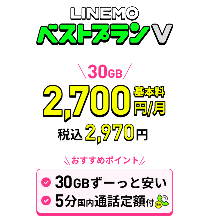 LINEMOベストプランVの概要