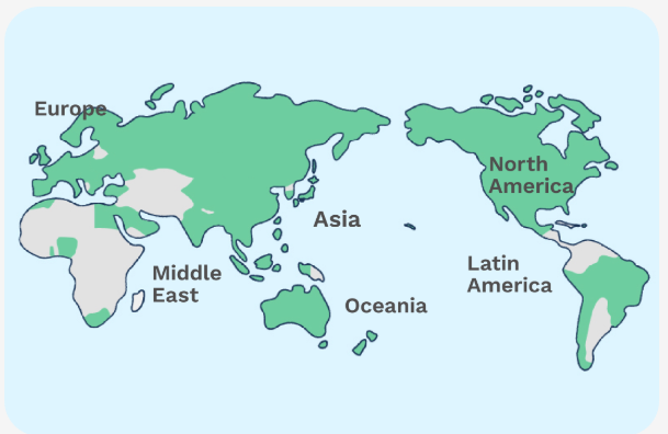 ahamoの海外での利用可能地域