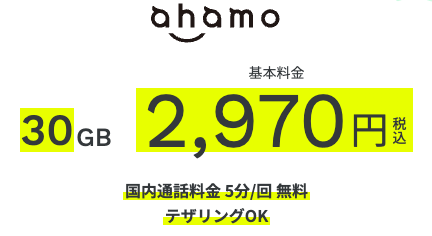 ahamo 国内通話 5分無料