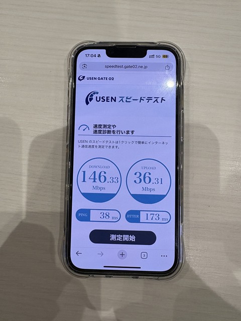 楽天モバイルの速度(石川：屋内)