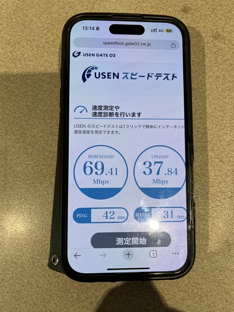 UQモバイルの速度(大阪：地下)