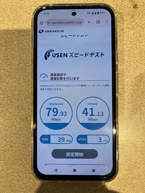 ワイモバイルの速度(大阪：地下)