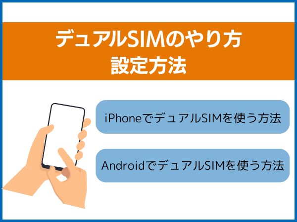 ディアルSIMのやり方、設定方法をiPhoneとAndroidで説明