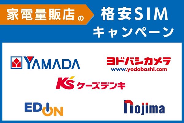 家電量販店の格安SIMキャンペーン