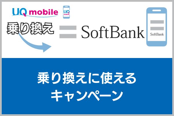 UQモバイルからソフトバンクの乗り換えに使えるキャンペーン