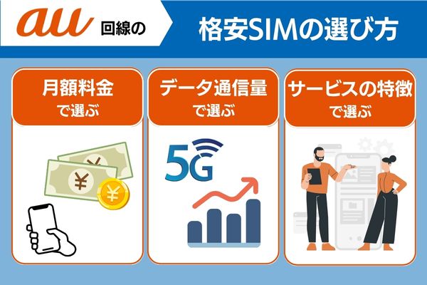au回線の格安SIMの選び方