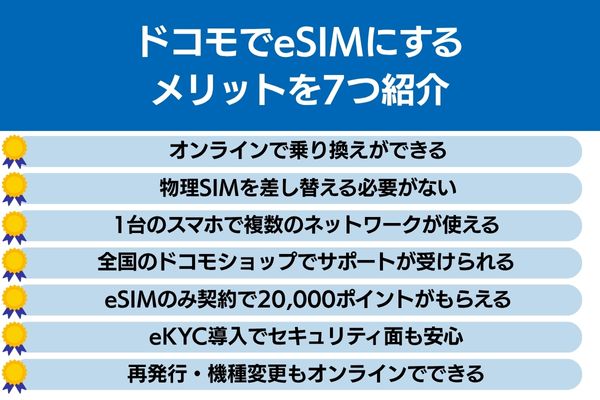ドコモ esim メリット