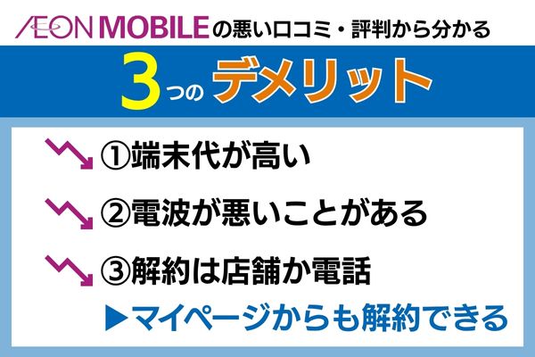 イオンモバイルのデメリット