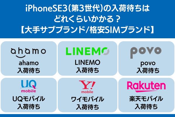iphonese3 入荷待ち 格安 SIM