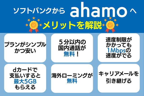 ソフトバンクからahamo 乗り換え メリット
