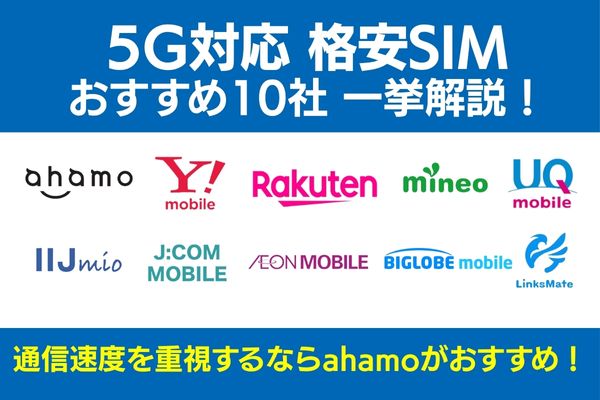 格安sim 5g おすすめ 解説