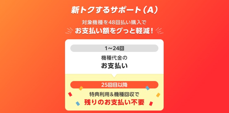 新トクするサポート(A)でかんたん機種変更