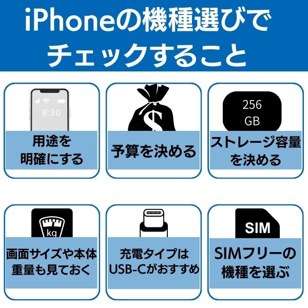 iPhoneの機種選びで失敗しないためのポイント6つ