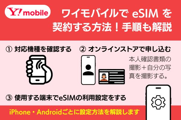 ワイモバイル eSIM契約方法