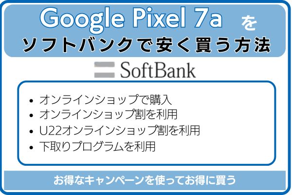Google Pixel 7aをソフトバンクで安く買う方法
