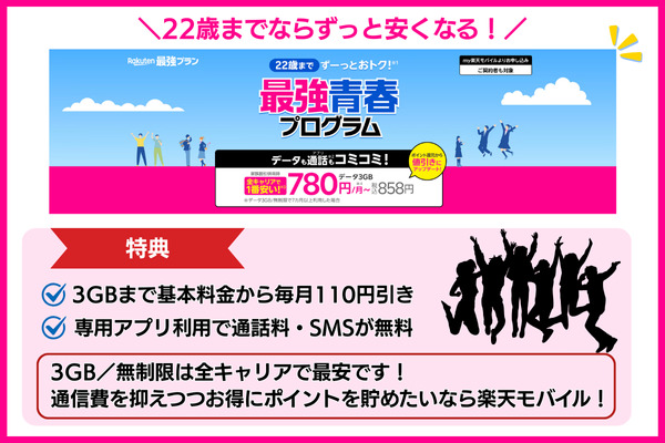 楽天モバイル 最強青春プログラム