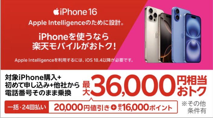 楽天モバイルキャンペーン画像