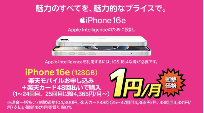 楽天モバイルキャンペーン画像