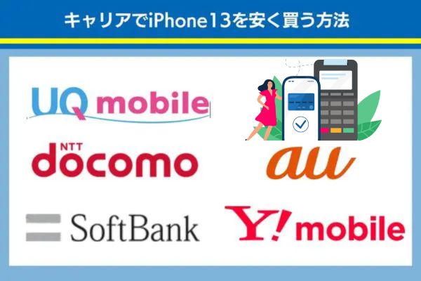 キャリアでiphone13を安く買う方法