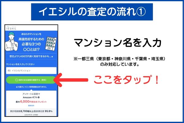 イエシル(IESHIL)で査定する流れ①