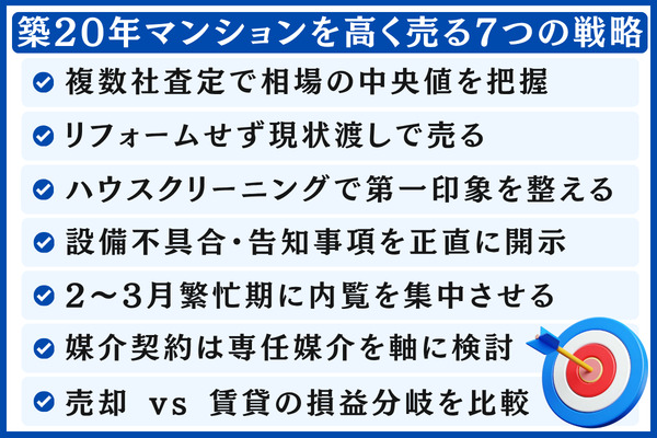 築20年マンションを高く売る7つの戦略