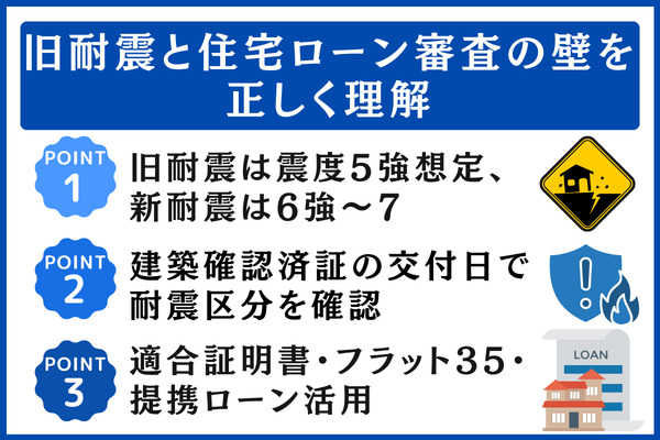 旧耐震基準と住宅ローン審査の壁を正しく理解する
