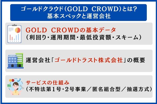 ゴールドクラウド（GOLD CROWD）とは？基本スペックと運営会社