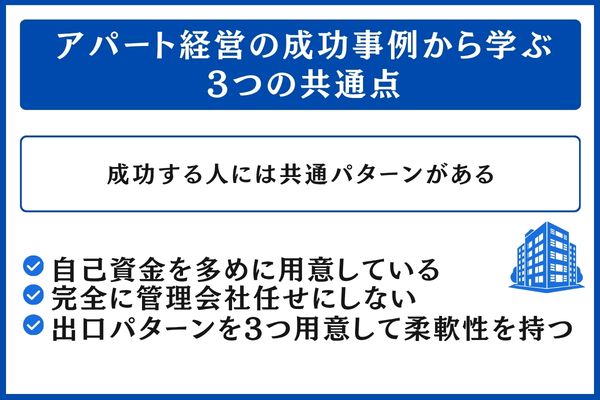 アパート経営の成功事例から学ぶ3つの共通点