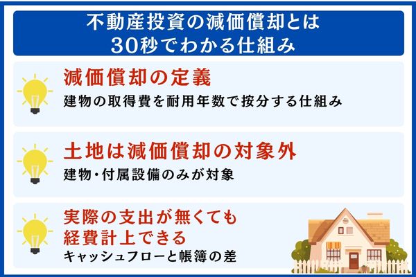 不動産投資の減価償却とは|30秒でわかる仕組み