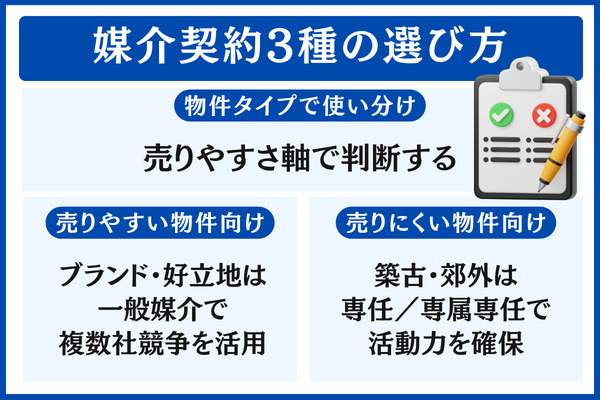 媒介契約3種を「あなたの状況」で選ぶ判断軸
