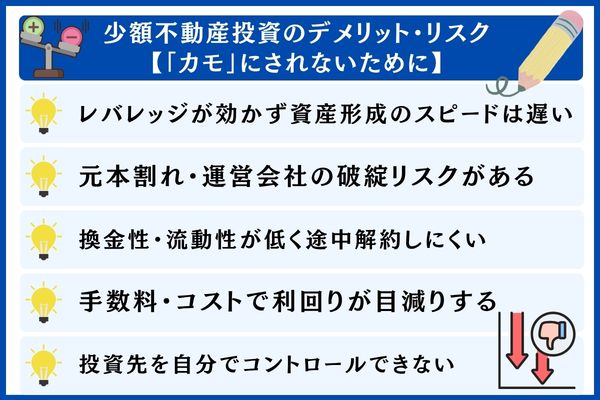 少額不動産投資のデメリット・リスク【「カモ」にされないために】