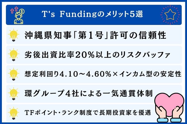 T's Fundingのメリット5選