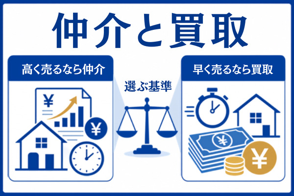 船橋市の売却は仲介と買取どっちがいい？選ぶ基準
