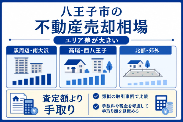 【エリア別】八王子市の不動産売却相場(2026年最新)