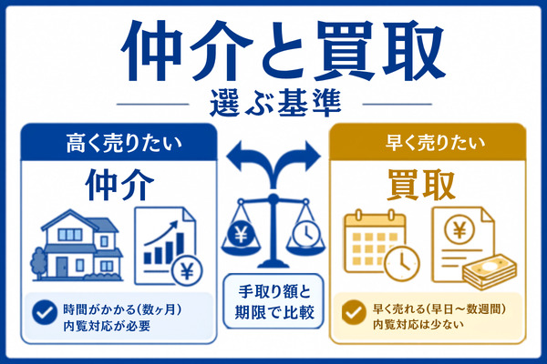 広島の売却は仲介と買取どっちがいい？選ぶ基準