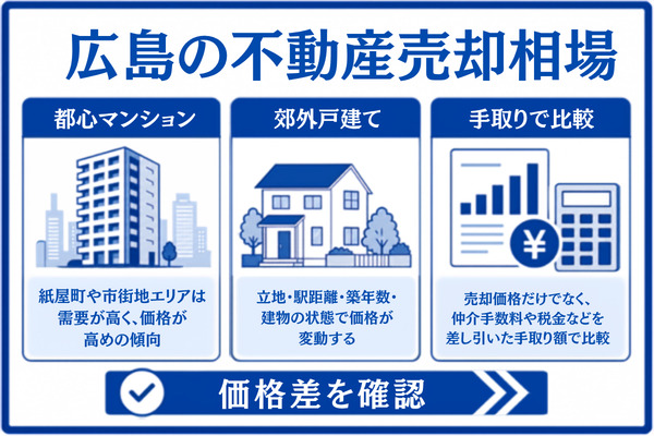 【エリア別】広島の不動産売却相場（2026年最新）